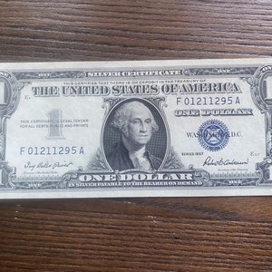 1957 1.00 Silver Certificate - Antique Notes - - Obsolete Notes - Collectible Currency - Small Notes - Silver Certificates