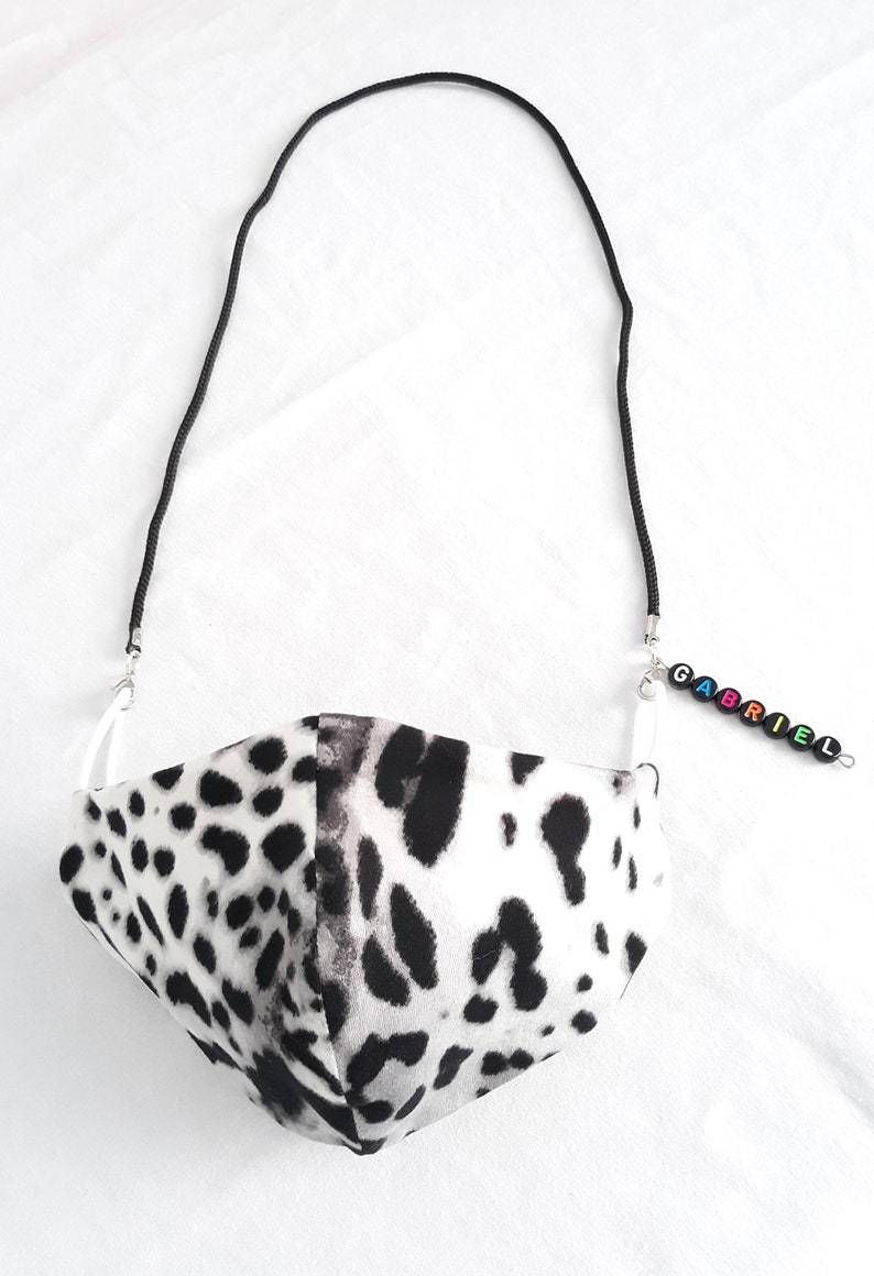 Face Mask Lanyard With Name Beads Face Mask Necklaces Face Etsy