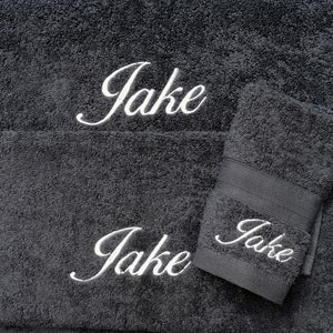 Personalized embroidered bath towel gift