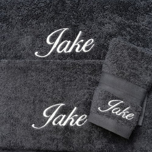 Personalized embroidered bath towel gift