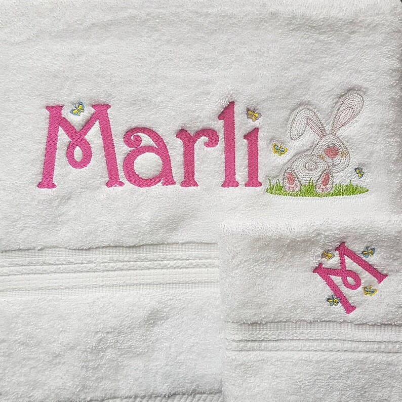 personalised baby towel set