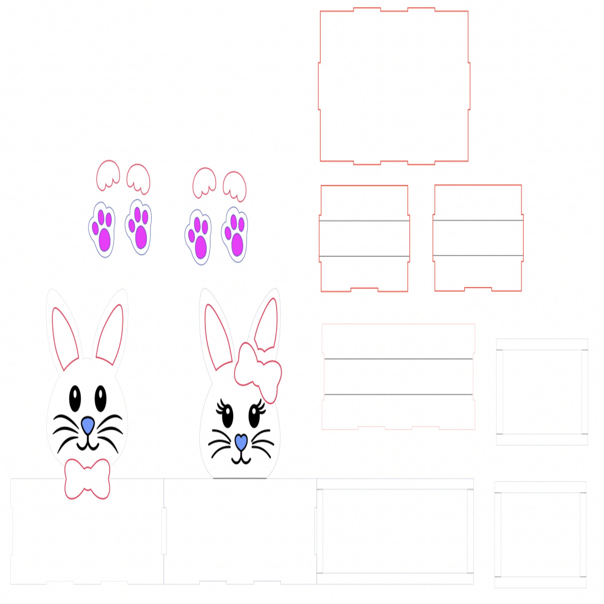 Easter Box Svg Laser Cut File - Etsy Canada
