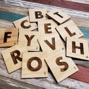 Engraved Scrabble Tiles  Large Scrabble Letters Scrabble Wall Art