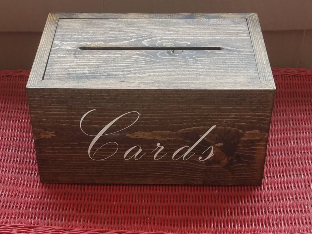 Wedding Card Box, Wood Reception Gift Card, Wall Mountable Thank