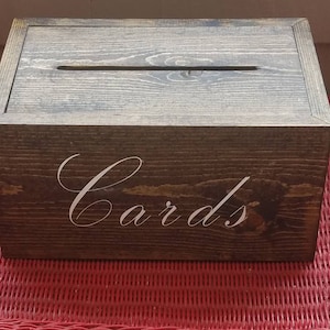 Houten kartonnen doos met hoes voor bruiloft, afstuderen, feest, douche, receptie, liefdadigheid, verjaardag