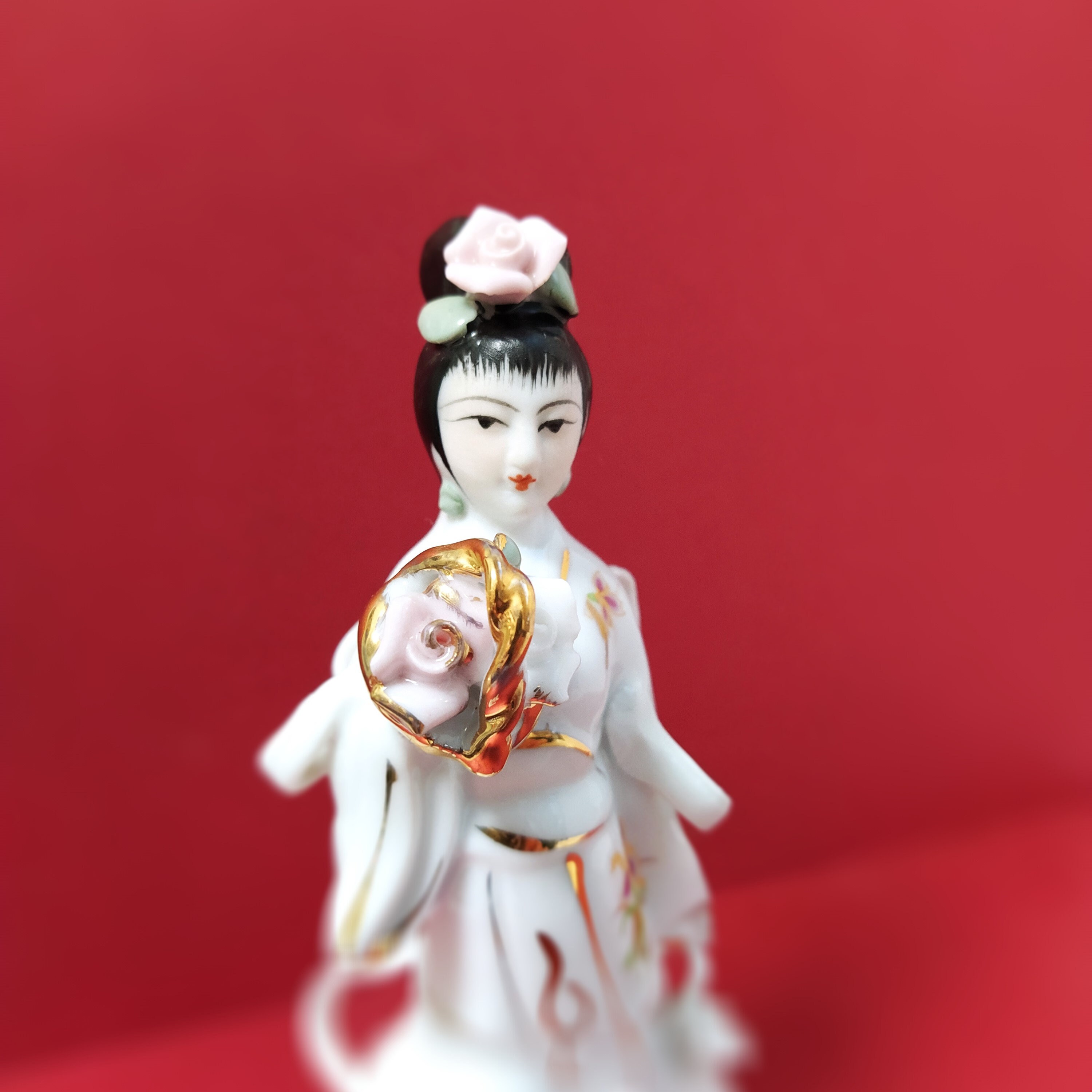 Set of 2 ceramic dolls Japan figurines Geisha Hand painted Etsy