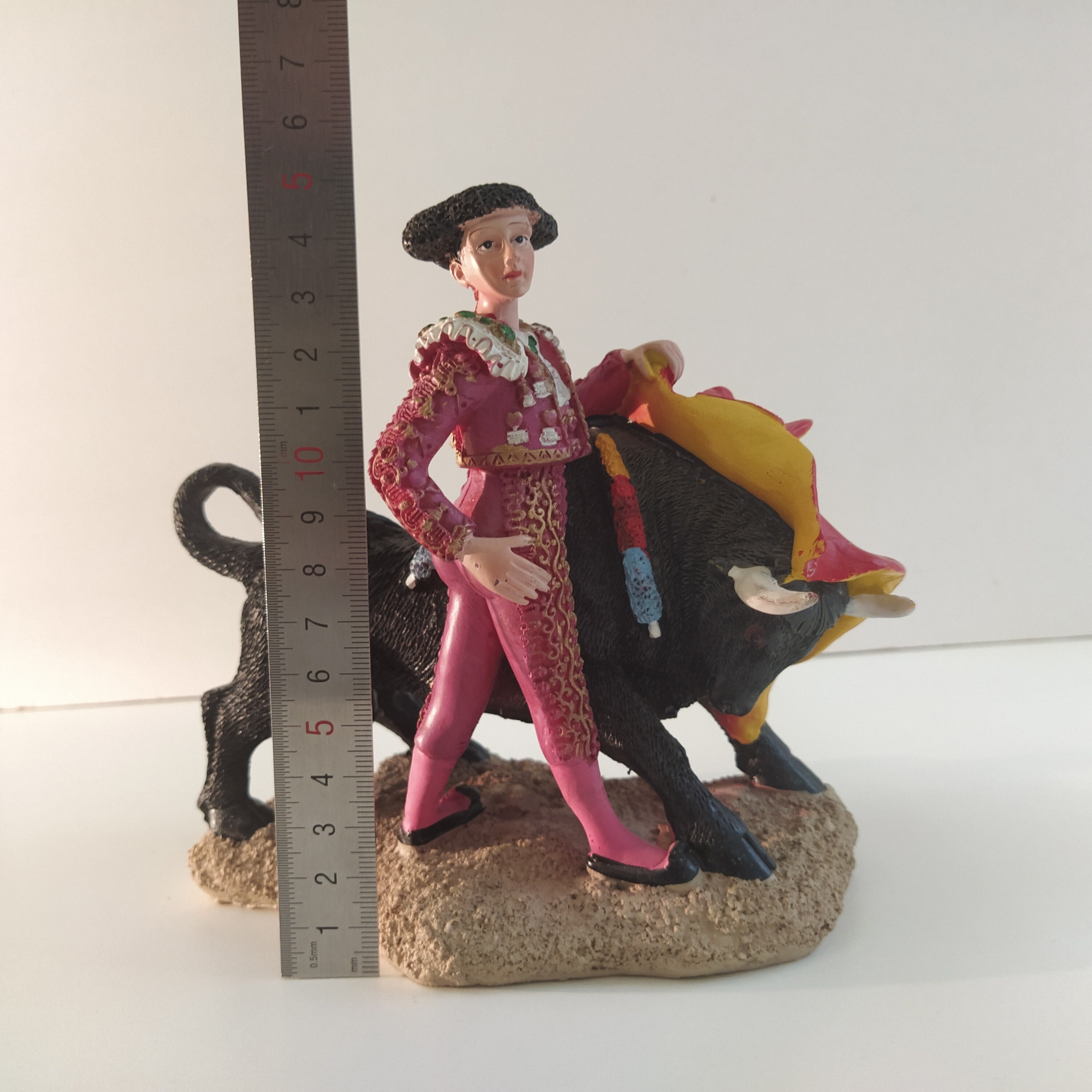 Vintage figurine matador with bull spanish statue hand | Etsy