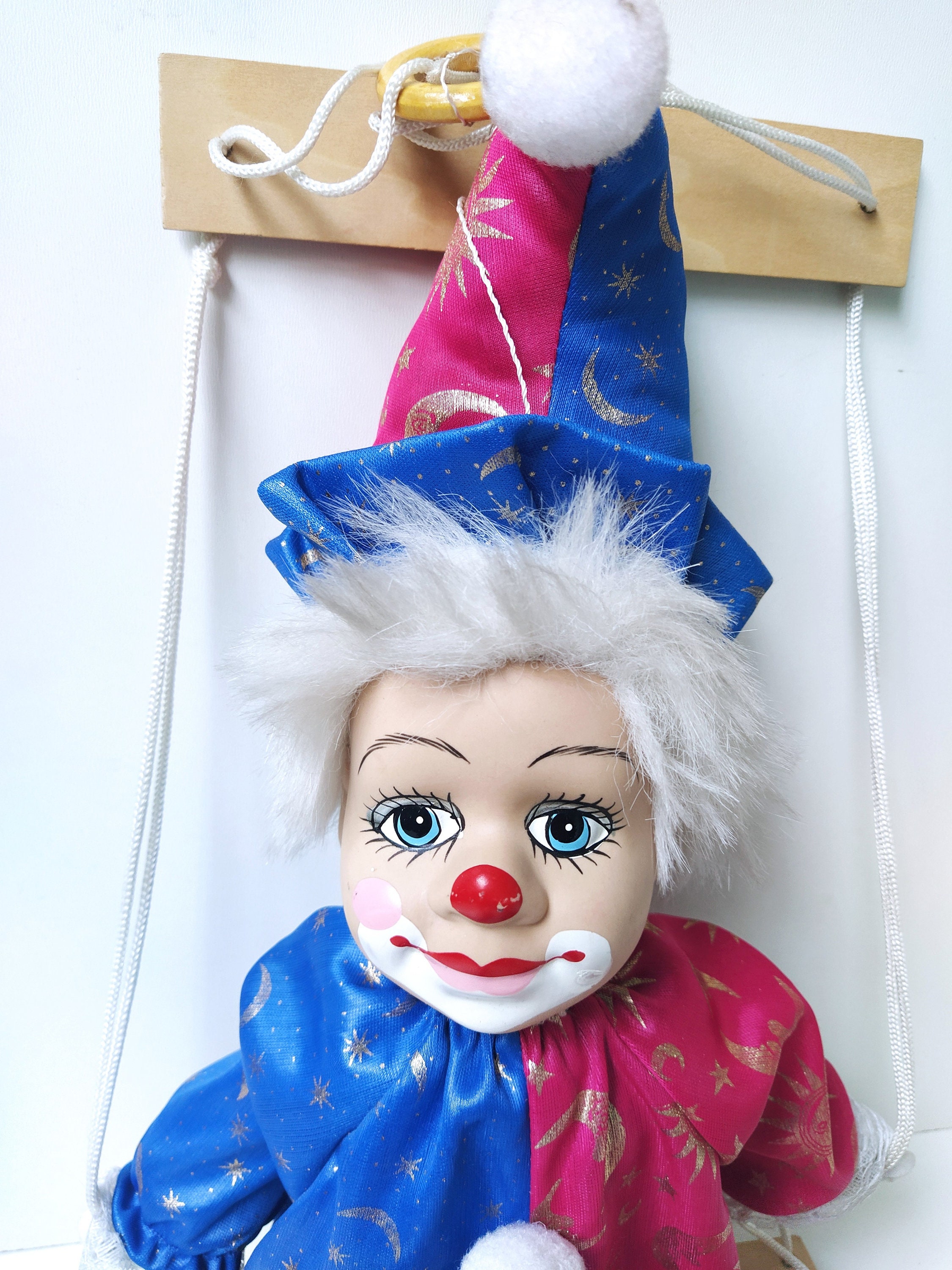 Vintage Porzellan Clown Puppe auf Schaukel 57 cm Großer | Etsy