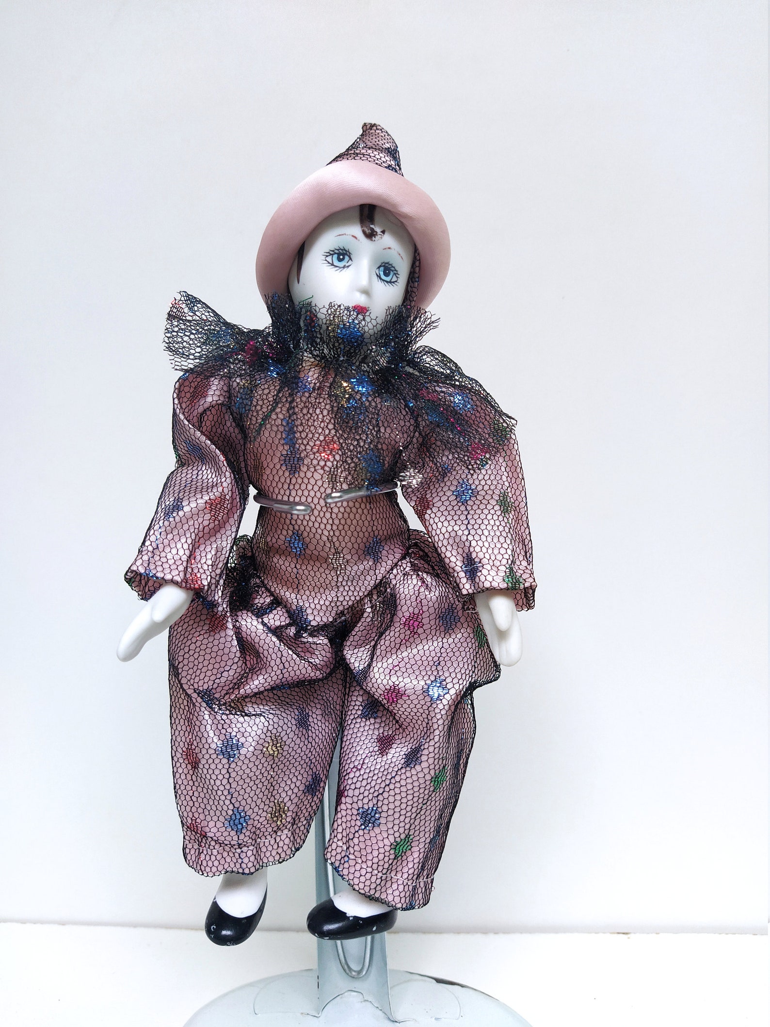 Vintage Porcelain Pierrot Doll 24 cm / 10 French Etsy
