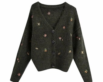 vintage mushroom sweater