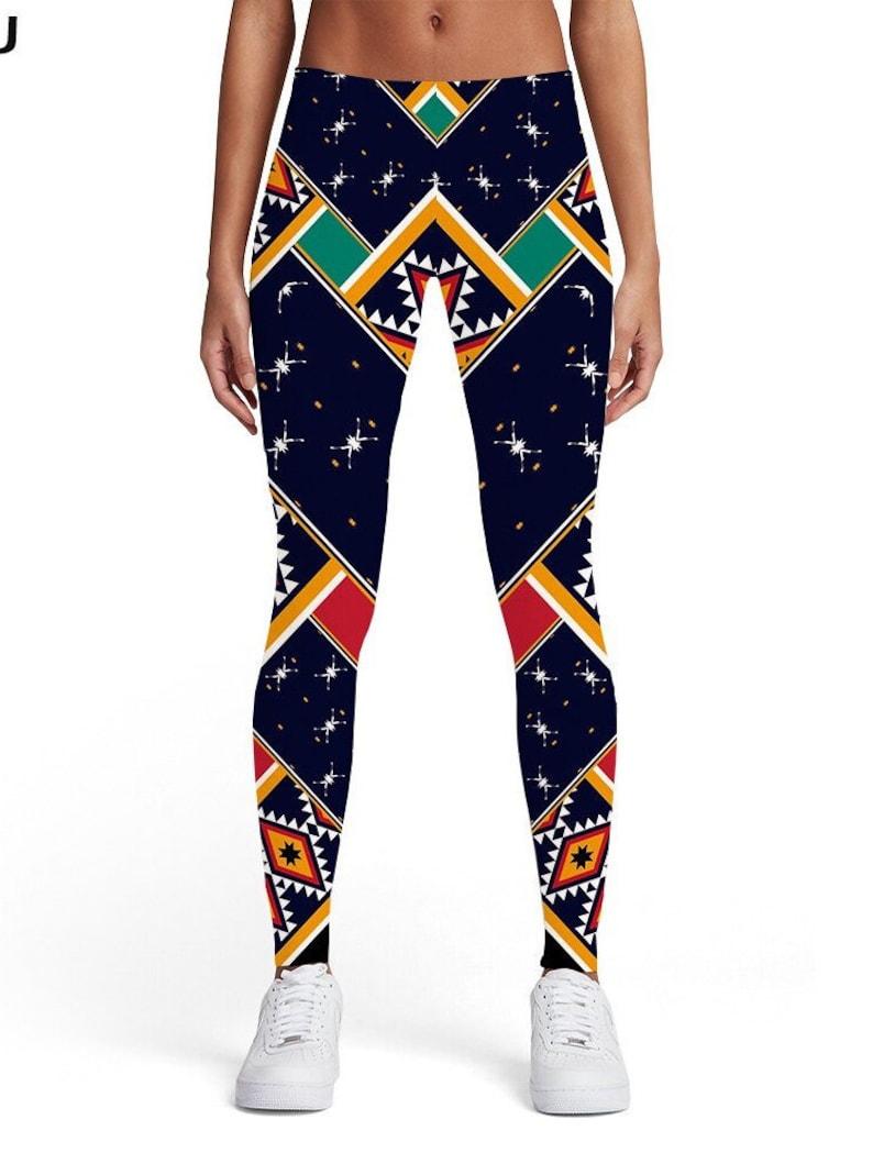 Galaxy Stars World Map Floral Music Note Fun Designs Patterns Sharp Color 3D Printed Compression Front Back Comfortable Leggings Pants