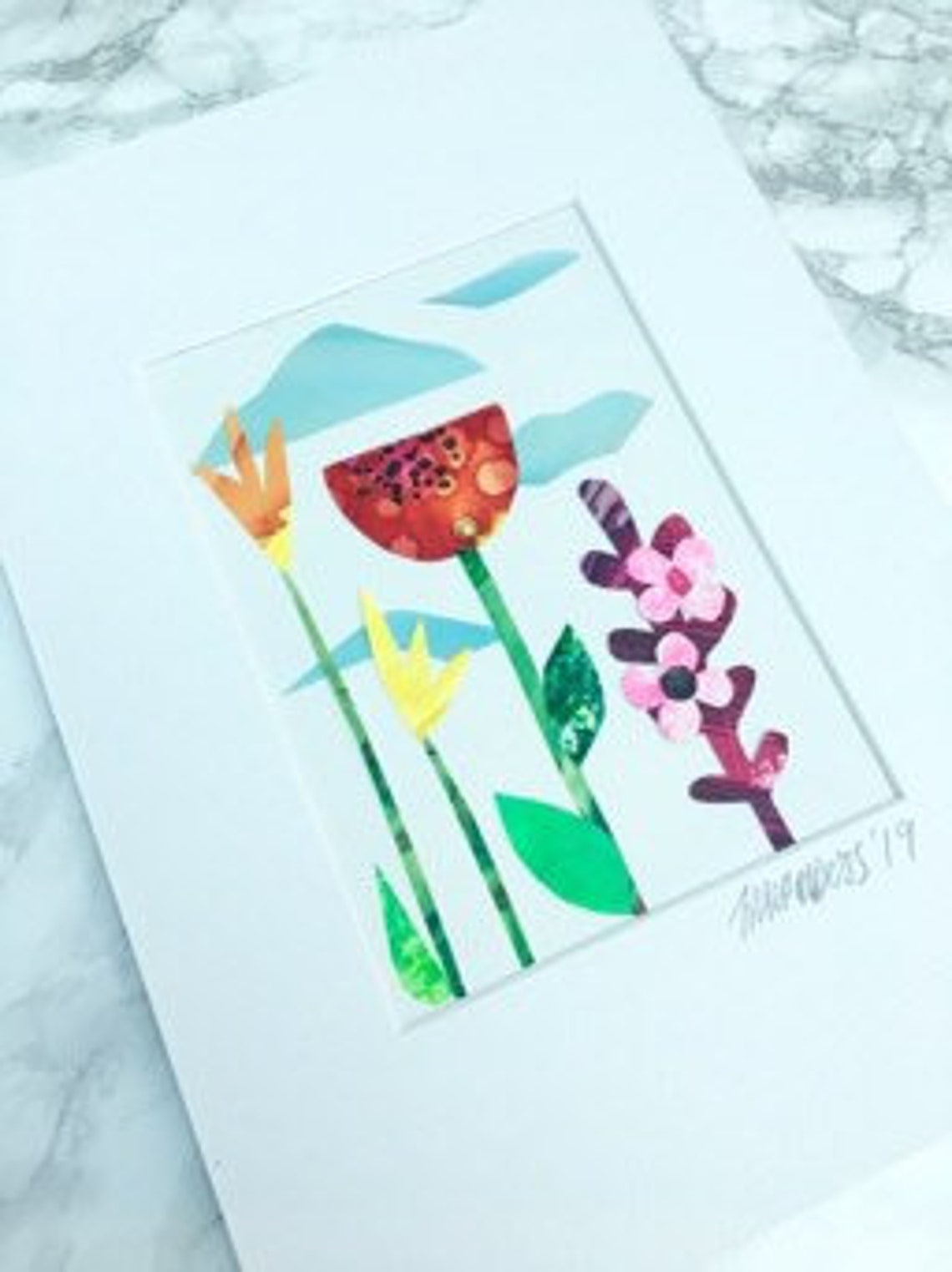 Paper Cut Flower Picture Framed Paper Cutting Art Flower Etsy