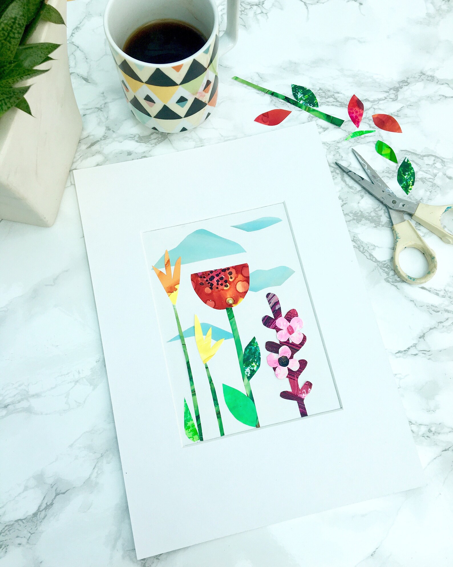 Paper Cut Flower Picture Framed Paper Cutting Art Flower Etsy