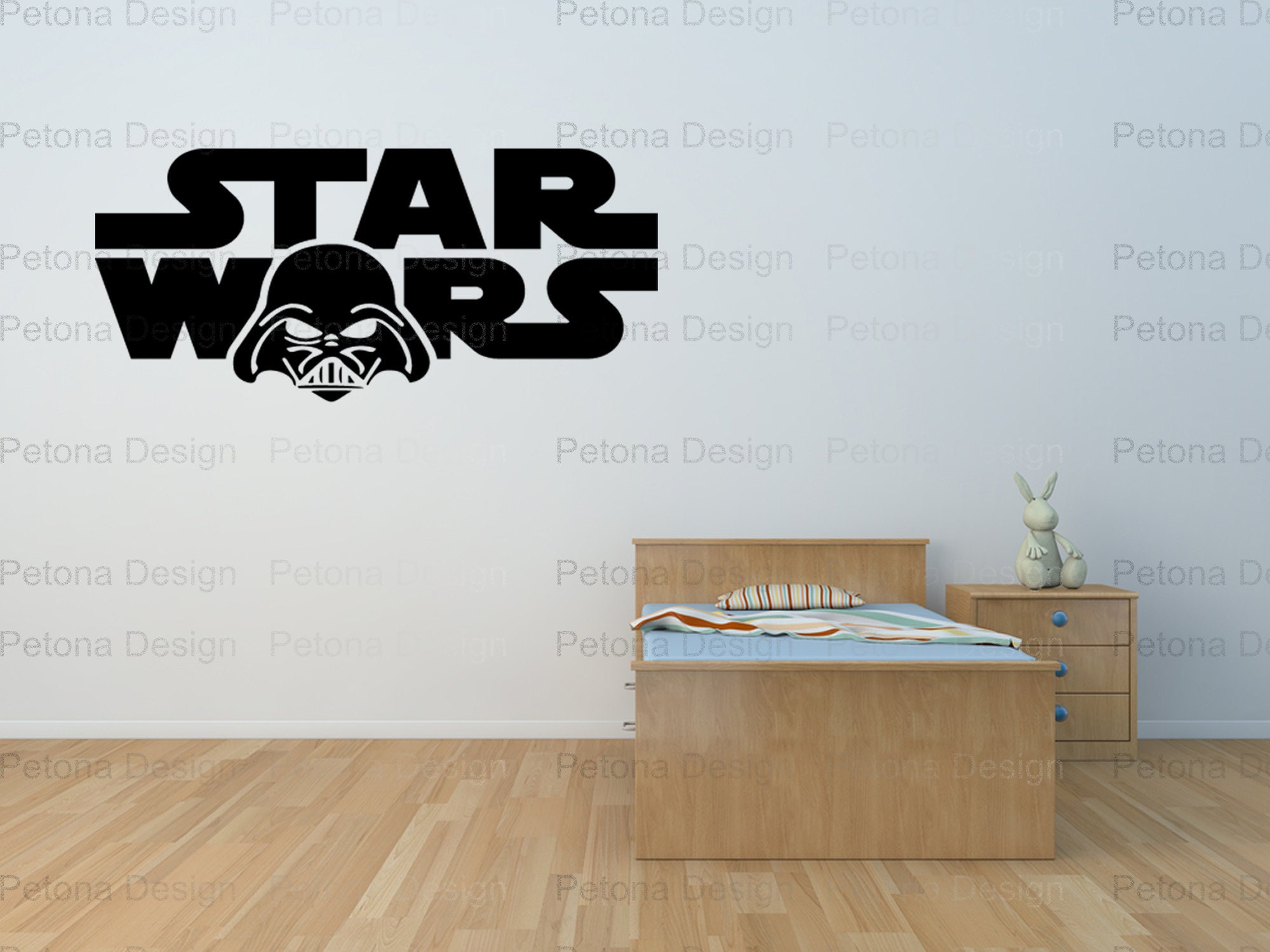 Star Wars Logo Wall Art Big Mural Sticker Decal Etsy UK