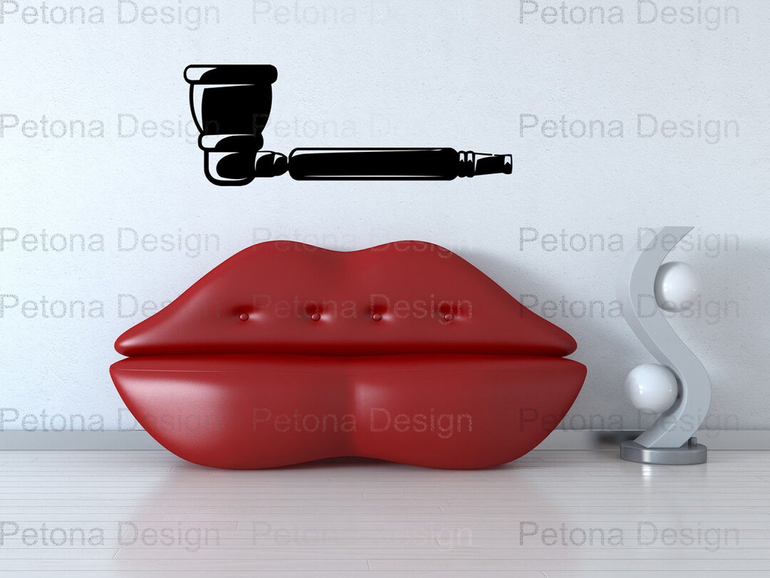 Weed Cannabis Pipe 1 Wall Vinyl Decal X2 Pipes Etsy