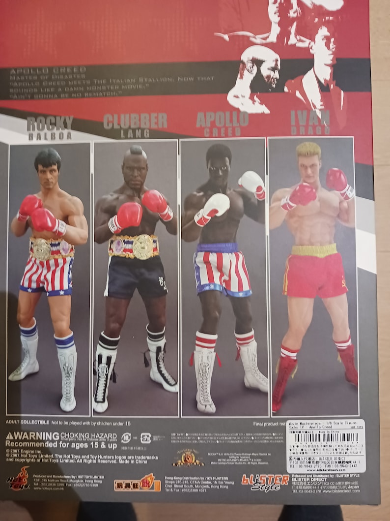 Hot Toys Rocky Balboa Action Figures 1/6 Figure X 4 4 Pieces Etsy