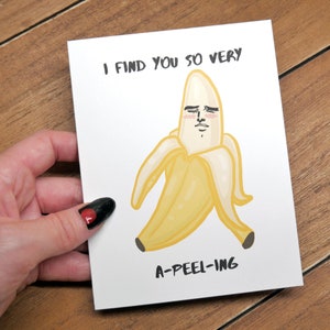 Banana Meme Pun Card - Yaranaika Meme, Cute Love Card, Meme Card, Anime Weeb Love, Pun Cards, Funny Love Card, Banana Love Card