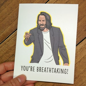 Keanu Impresionante tarjeta de felicitación Meme - Eres impresionante, Keanu Meme, Tarjetas de amor divertidas, Regalos de jugador, Tarjetas de cultura pop, Videojuegos