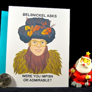 Impish or Admirable Christmas Card - Pop Culture Christmas Card, Funny Pop Culture Card, Funny Christmas Card, Card for Office, Friend Card