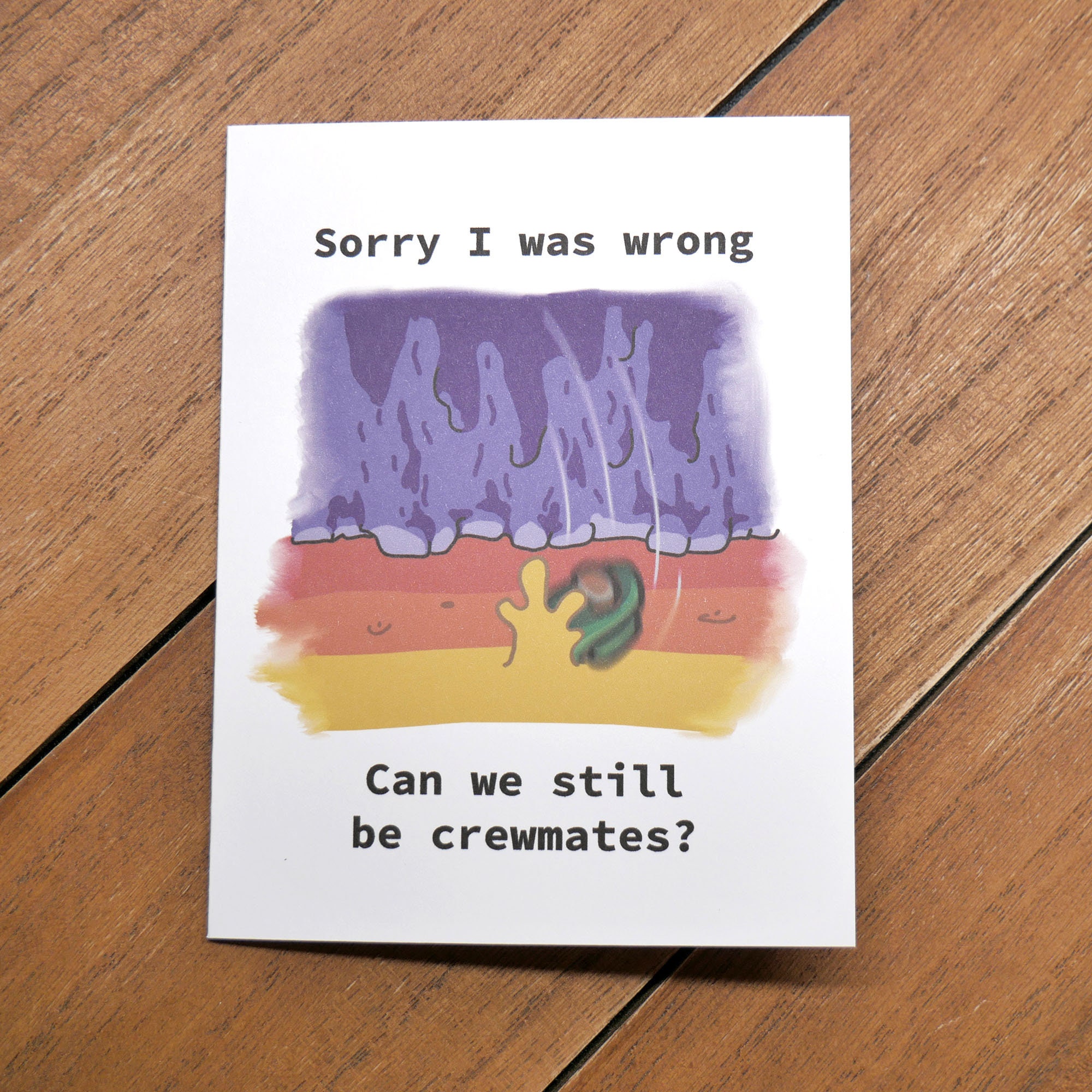Sorry Crewmate Grußkarte sorry Karte lustig lustige | Etsy