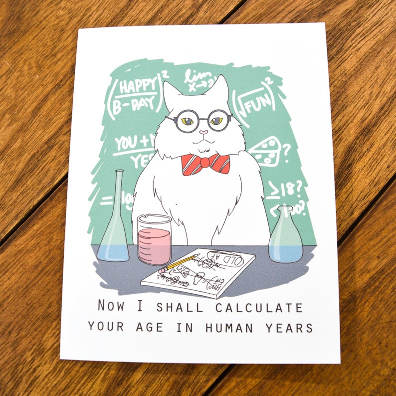 Chemistry Cat Meme Birthday Card Meme Birthday Card | Etsy