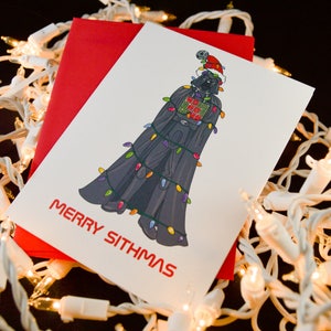 Joyeux Sithmas Carte de Noël Pop Culture Noël, Carte de Noël, Carte de Noël mignonne, Carte de culture pop mignonne, Noël drôle, Geeky, Ringard image 3