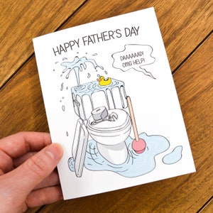 Grappige vaderdag toilethumorkaart - Fijne Vaderdag, grappige Vaderdag, grappige vaderkaart, vader is mijn held, toilethumor, kaart voor papa