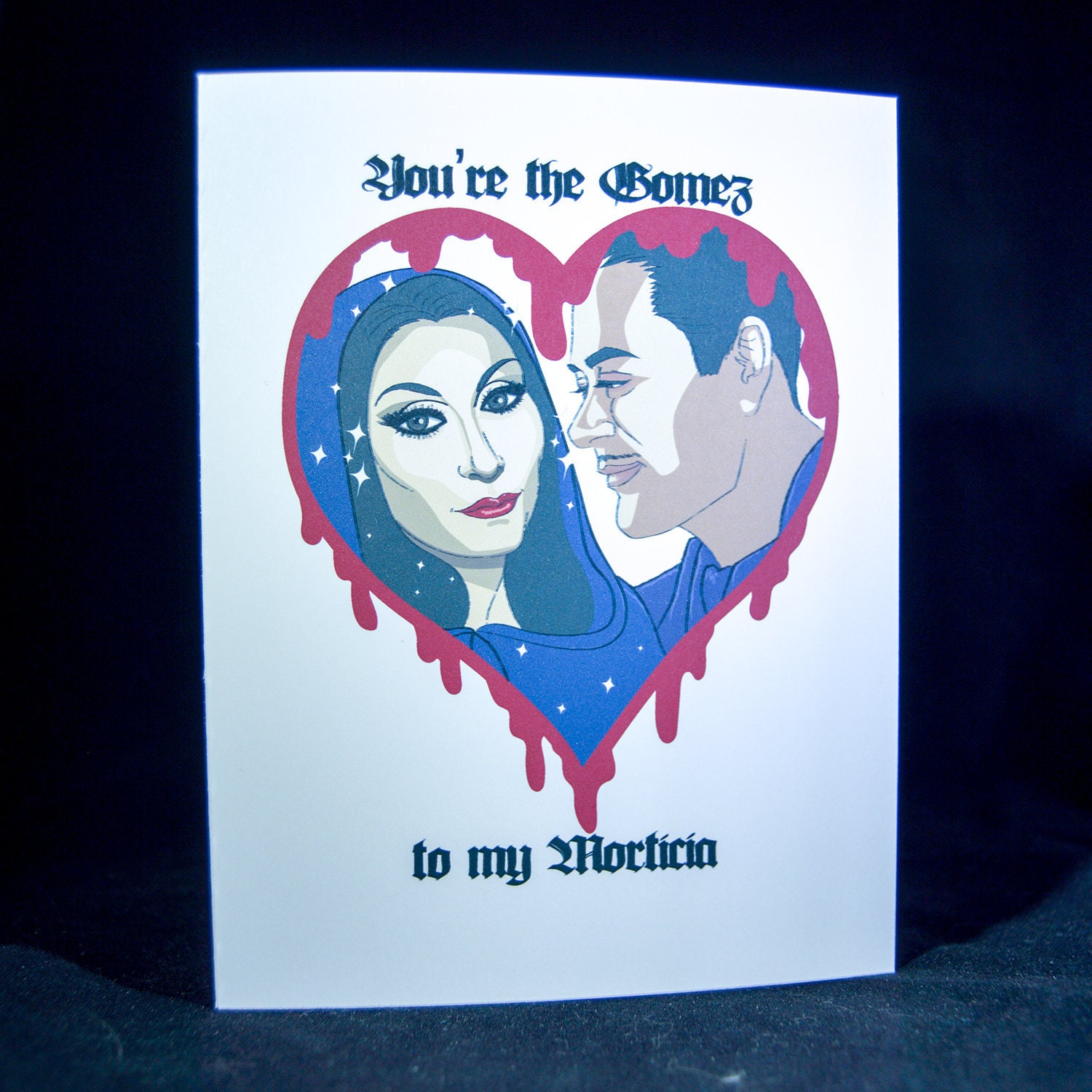 Addams Family Love Card Morticia And Gomez Pop Culture Love Etsy