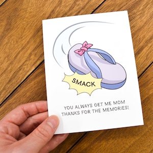 Merci pour la carte de fête des mères Chancla de souvenirs - carte drôle pour maman, La Chancla, cadeaux de fête des mères, drôle de fête des mères, humour de la fête des mères