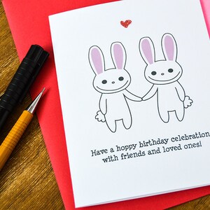 Punny Bunny Happy Birthday Karten - Wortspiel Grußkarte, süße Geburtstagskarte, Wortspiel Karte, Hasenkarte, süßes Häschen, Wortspiel Geburtstagskarte, Wortspiel Geschenke