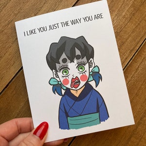 Mi piaci proprio come sei carta - Mi piaci carta, carta di anniversario, San Valentino, carta di San Valentino, carta di Anime Weeb, carta d'amore carina