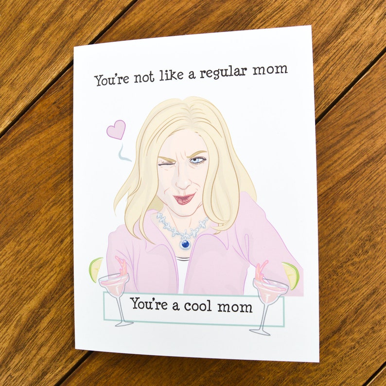 Cool Mom Greeting Card Pop Culture Mom Card, Mother's Day Card, Funny Card For Mom, Card for Mom, Birthday Card Mom, Mom To Be, New Mom image 3