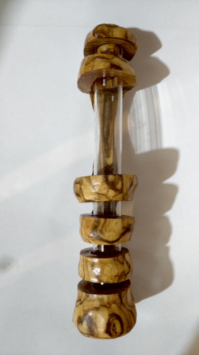 Jewish Mezuzah Modern Style Mezuzah Minimalist Olive Wood Mezuzah