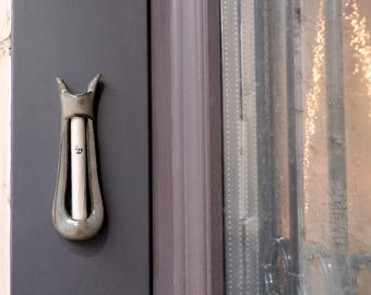Mezuzah Case for scroll Handmade from Ceramic "Harp"  – Judaica Wall Decor by israeli artist