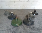 Lot of 6 vintage industrial lamps factory
