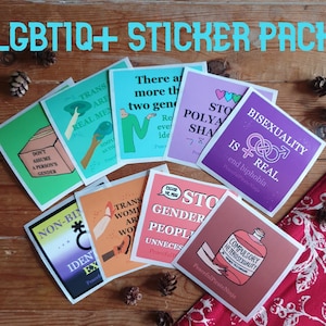 LGBTQ+ Sticker Pack / 9 Designs / Queer & Trans
