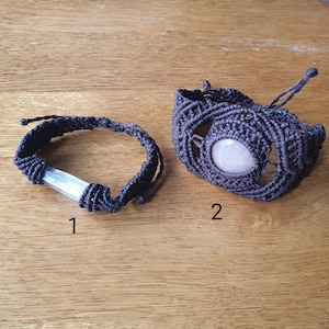 Quartz Crystal Macrame Bracelets | Handmade