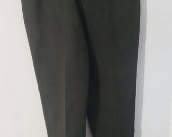 Vintage Studio Green Capris Pants Size 14 Stretch Cotton Spandex