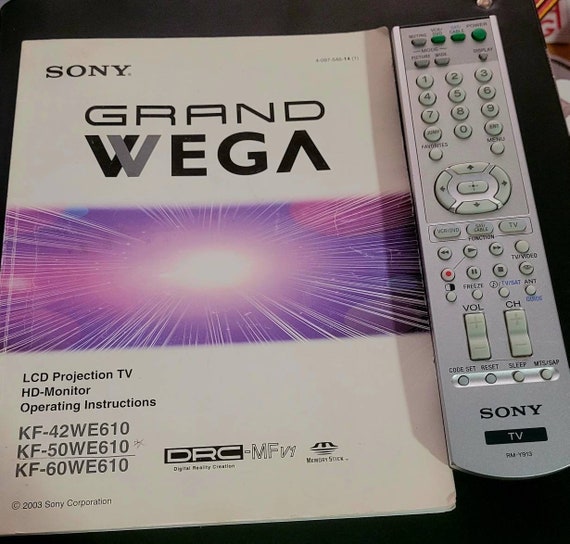 Sony Wega Tv Remote