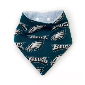 Bavoir bandana bébé fan de l'équipe de football de Philadelphie, aigles, champions du Super Bowl, garçon ou fille, réglable, bébé, tout-petit, rose, blanc Blue