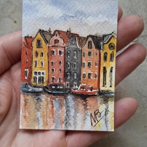 ACEO Original ART.Original Watercolor art.ACEO cards.Netherlands.