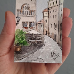 ACEO Original ART.Original Watercolor painting.ACEO cards.