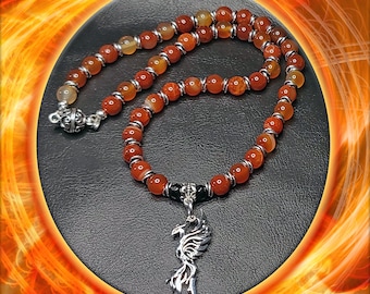 Carnelian • Agate • Sterling Silver Fire Phoenix