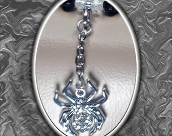 Quartz • Topaz • Black Widow Spider Necklace