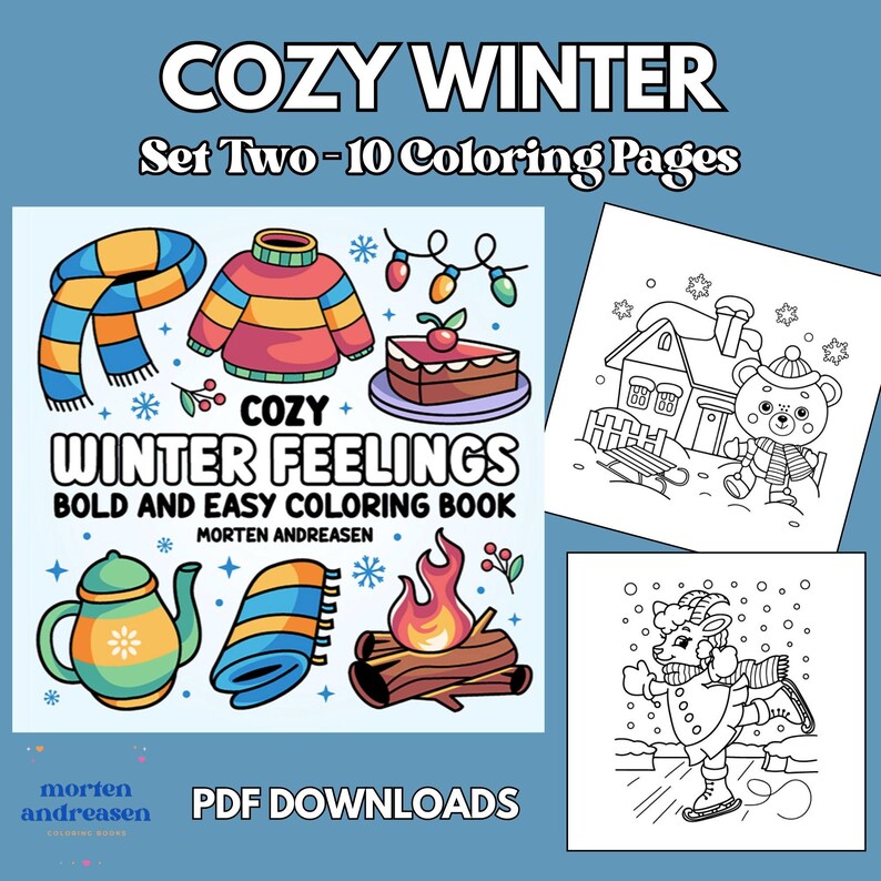 Cozy Winter Feelings Coloring Pages | Set Two - 10 Coloring Pages ...
