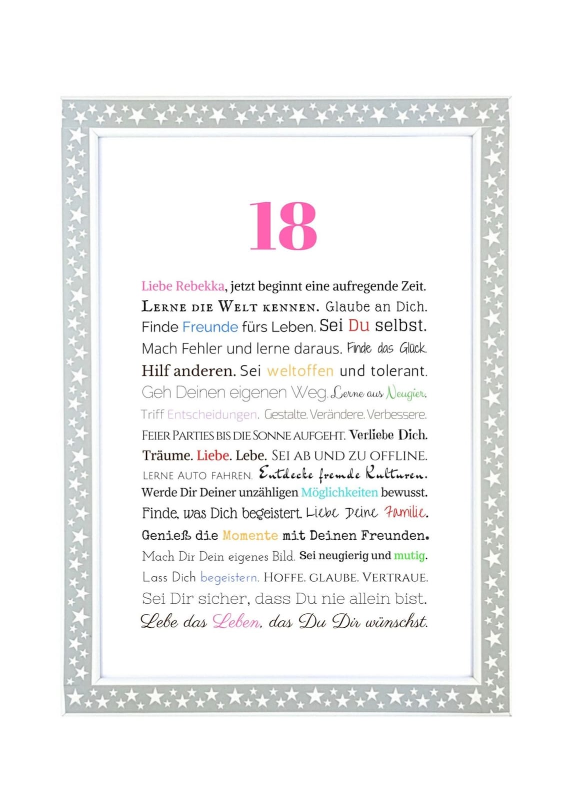 18. Geburtstag Mädchen Geschenk Tochter Geburtstagsgeschenk