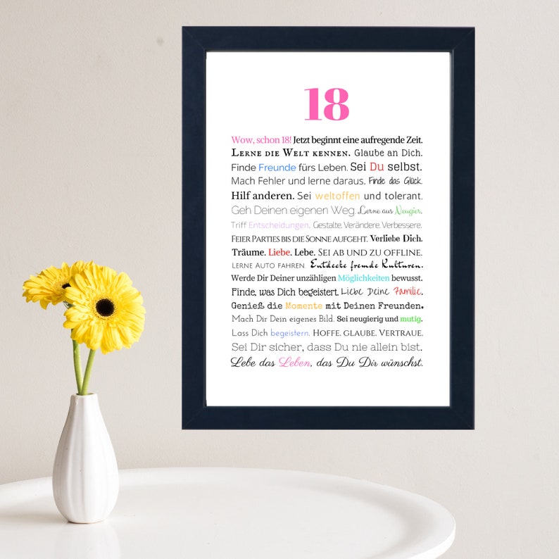 PDF Download 18. Geburtstag Mädchen Geschenk Etsy.de