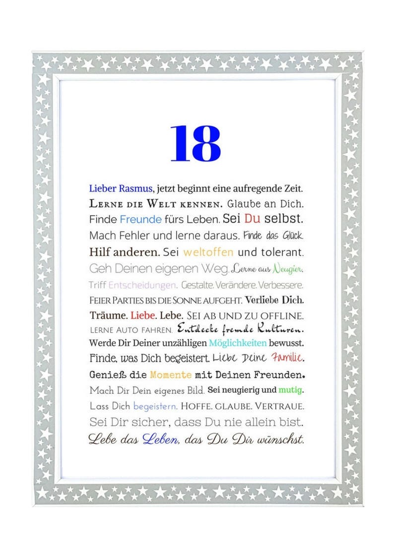 18. Geburtstag Sohn Geschenkidee Volljährigkeit Etsy
