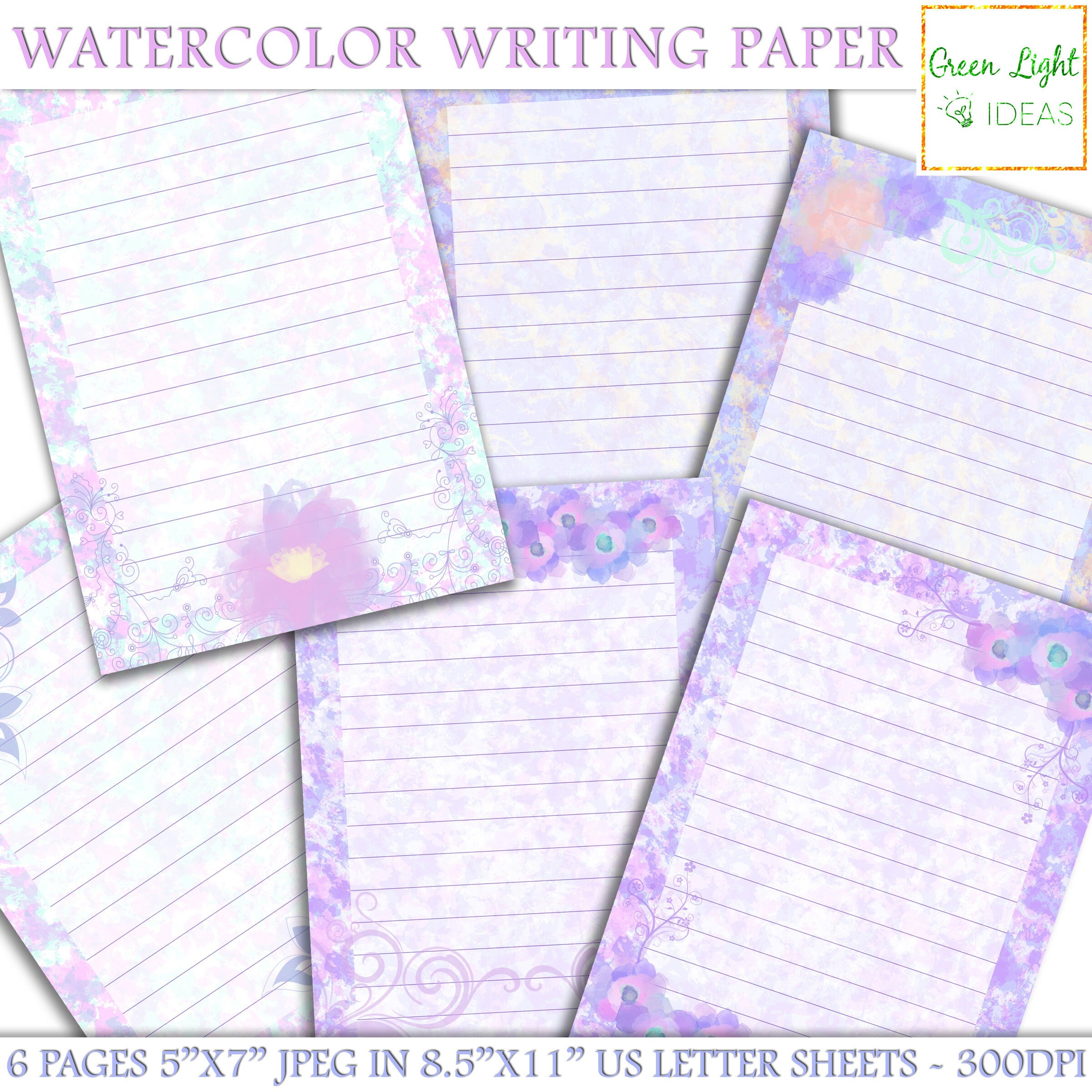 5x7 Lined Paper Instant Download Digital Lined Paper Journal Pages