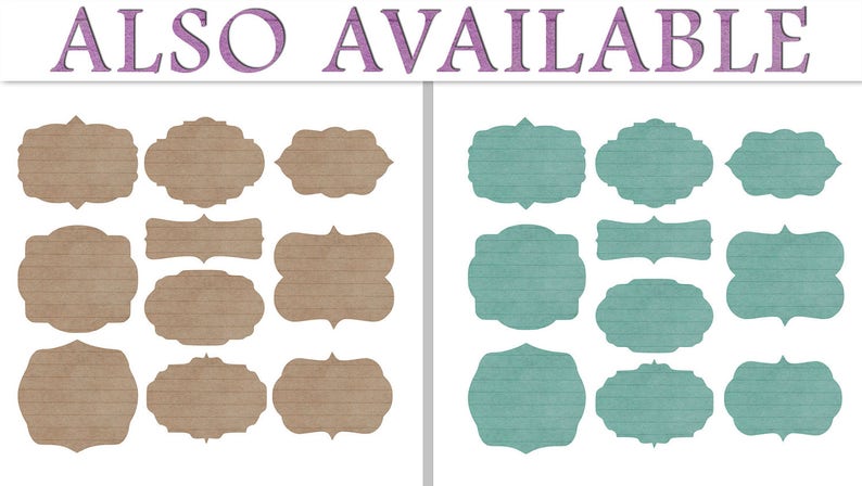 Digital Labels Vintage Digital Frames Clipart Commercial Use Tag Texture Label Clipart Printable Frames Vintage Purple Labels Printable